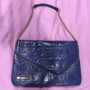 Nine West Blue Faux Leather Shoulder Bag